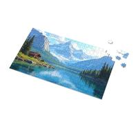 Toddler Toys Serene Cabin By The Lake And Mountains Picture Puzzle 500 Piece Jigsaw Puzzles 500 Piece Jigsaw Puzzles(300PCS)