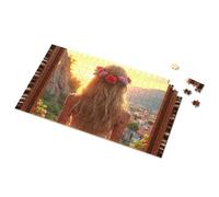 Toddler Toys Sunset Serenity: A Floral Crowned View Picture Puzzle 500 Piece Jigsaw Puzzles 500 Piece Jigsaw Puzzles(500PCS)