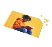 Toddler Toys Teenager In Orange Hoodie Reading Book Picture Puzzle Toys For Ages 8-13 Toddlers Toys(300PCS)