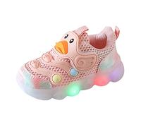 Toddler Trainers First Walkers Shoes with Flashing LED Lights Non Slip Flexible Sole Cute Duck Design Casual Sports Shoes for Baby Boys and Girls