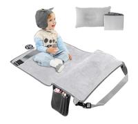 Toddler Travel Airplane Bed Kids Airplane Extender Sea, Travel Inflatable Airplane Foot Rest Portable Airplane Travel Bed Grey