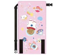 Toddler Travel Bed, Toddler Airplane Bed Cartoon Space Pattern Oxford Cloth Airplane Seat Extender Portable Airplane Foot Rest for Flights Kids Airplane Travel, Airplane Bed for Toddler, Style 2