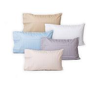 Toddler Travel Pillowcase 100% Softest Cotton Sateen Weave 500 Thread Count - Cases for Pillows, for Babies in Crib, Adult Travel in Cars, Airplanes...etc. Kids / Baby Pillow Case Fits a 12"x16", 13"x18", or 14"x19" Pillow - Naturally Hypoallergenic - Machine Washable Pillowcases (Pale Pink Stripe)