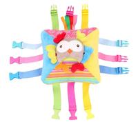 Toddler Travel Toys with 6 Pair Buckles Bee Pattern Educational Toys with Numbers on Back & Built-in Pocket Sounding Toddler Gifts for Fine Motor Basic Skill, Style 2 Educational Gifts