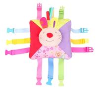 Toddler Travel Toys with 6 Pair Buckles Bee Pattern Educational Toys with Numbers on Back & Built-in Pocket Sounding Toddler Gifts for Fine Motor Basic Skill, Style 1 Fidget for Toddlers 1-3