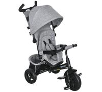 Toddler trike 102x49x102cm Metal/Plastic/Polyester Grey 12m+ 5pt harness folding