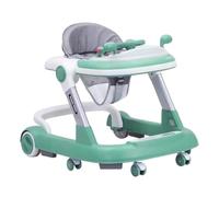 Toddler Walker with Wheels, Foldable Push Walker with Feeding Tray, Activity Sitting Push Walker, Interactive Push Walker, Easy to Clean, for Boys and Girls Learning to Walk (6-18 Months)