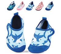 Toddler Water Shoes Kids Beach Swimming Pool Shoes, Quick Dry Non-Slip Barefoot Aqua Shoes for Children Boys Girls Blue Shark 12.5/14 UK (Label Size 34-35)