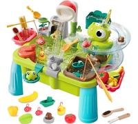 Toddler Water Table with Pump, Kitchen Sink, Outdoor Play Toy for Kids 3+