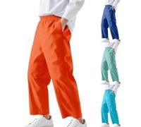Toddler Waterproof Overtrousers Rain Trousers with Pocket Unisex Boys Girls Mud Dirty Proof Lightweight Thin School Raining Day Outdoor Rainwear Pants (Sky Blue, 3-4 Years)
