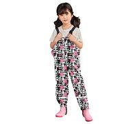 Toddler Waterproof Rain Coat with Hood, Breathable Reflective Rain Dungarees, Adjustable One-Piece Mud Proof Overalls, Lightweight Windproof Outdoor Suit