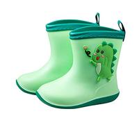 Toddler Wellies Kids Rubber Wellington Boots, Boys Girls Waterproof Rain Boots With Handles Comfort Walking Shoes School Outdoor Winter Fall Footwear Size UK 1