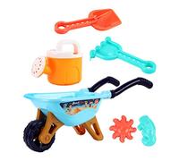 Toddler Wheelbarrow Beach Water Can Kids Sand Rake Molds Outdoor Sand Toys Set for Boys and Girls