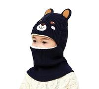 Toddler Winter Hat Baby Warm Hat Fleece Lined Girls Boys Kids Cartoon Bear Ears Winter Hat Scarf Earflap Hood Skullss Caps Cowboy Hats for Kids