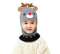 Toddler Winter Hat Baby Warm Hat Fleece Lined Girls Boys Kids Cartoon Deer Winter Hat Scarf Earflap Hood Skullss Caps Cowboy Hats for Kids