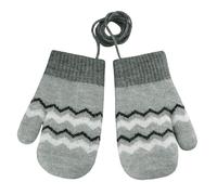 Toddler Winter Warm Knitted Mittens with String Infant Baby Boys Girls Thick Plush Lined Full Finger Ski Snow Gloves Windproof Cold Weather Thermal Gloves Hanging Neck Hand Warmer for Kids 0-3 Years