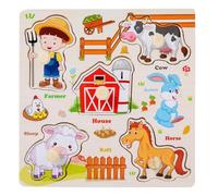 Toddler Wooden Peg Puzzle Toys For Age 2-4 3-5 Year Old Boys Girls,Educational Sensory Learning Traffic,Farm,Oc Toy,Animals,