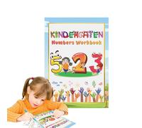 Toddler Workbook, Preschool Numbers & Letters, Paper Interactive Writing & Reading Exercise, Digital Math Activities for 3-8 Years Old, Special Education & Travel, 24x17cm/9.45x6.69 inches