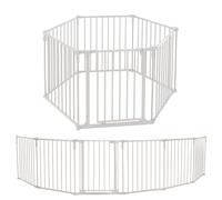 Toddleroo by North States 3 in 1 Metal Superyard 6 Panel Play Yard, Baby Gate, Playpen or Extra Wide Baby Fence, 151" Wide. Wall Mount Kit Included. 10 sq ft Play Yard (30" Tall, Taupe)
