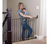 Toddleroo by North States 47.85" Wide Easy Swing & Lock Baby Gate - Series 2: Extra Security Safety Latch. Hardware Mount. Fits Openings 28.68" - 47.85" Wide (31" Tall, Matte Bronze)