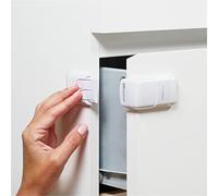 Toddleroo by North States Corner Drawer Locks. Works on end drawers or filing cabinets. No tools required. Baby proofing with confidence (2-Pack, White)