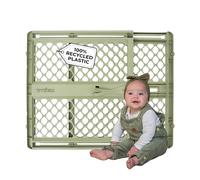 Toddleroo by North States - ReNew 100% recycled plastic baby gate for doorway; sturdy for indoor and outdoor use: pressure mounted, no drilling gate; made in the USA; 26" to 42" wide, 26" high
