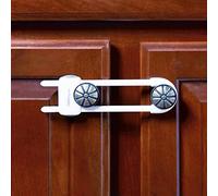 Toddleroo by North States - Sliding Cabinet Locks for Baby Proofing: Child Proof Cabinet Locks - 3 Pack - White