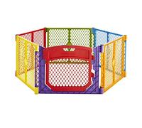 Toddleroo by North States - Superyard Colorplay Ultimate Play Yard: Freestanding 6 Panel Baby Playpen - Indoor/Outdoor Use - Made in USA - Encloses Up to 18.5 Square Feet - 26 Inches Tall - Colorplay