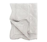 Toddlers and Baby Personlized Quilt Monogram lightweight Blanket Embossed Cotton Quilt four Seasons Scalloped 36"" x 46"" Newborn Baby Boy/girl Gift (Gray) (Gray)