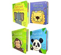 Toddlers Animals Collection Usborne Touchy-Feely 4 Books Set (Thats Not My Panda, Thats Not My Lion, Thats Not My Monkey, Thats Not My Elephant)