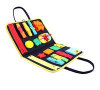 Toddlers Busy Board Sensory Toys For Toddlers Kids Learn to Dress DIY with Zip Buttons Buckles Tie #·