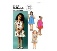 Butterick Patterns B5876 Size CCB 1 - 2 - 3 - 4 Toddlers' - Children's Dress, White