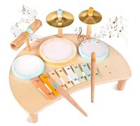 Toddlers Drum Set Toys for 1 Year Old Boy Girls,Baby Drum with Xylophone for Toddlers 1-3,Musical Instruments, Kids Wooden Montessori Toys, Christmas Birthday Gifts for Age 1 2 3+