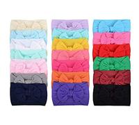 toddlers headbands Baby Girl Headbands with Bows Nylon Hair Bow Elastics Newborn Headbands for Baby Girls Infant Toddlers 20PCS