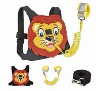 Toddlers Leash + Anti Lost Wrist Link Child Kids Safety Harness Kids Walking Wristband Assistant Strap Belt for Boys Pink Christmas Gift (Black)
