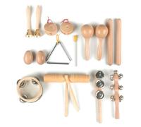 Toddlers Musical Instruments 10Pcs Kids Wood Music Toy Musical Percussion Drum Set Promotes Early Development Learning Hand Percussion Instrument Set For Kids Adults