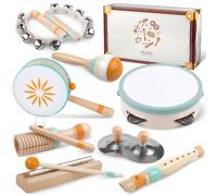 Toddlers Musical Instruments-Baby Montessori Wooden Musical Toys for Toddlers 1-3 Year Old,Kids Percussion Instruments Toy for 1 Year Boy&Girls,Christmas Birthday Gift for 1-3-5+ Year Old