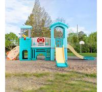 Toddlers Slide and Climber with Balls and Ring Toss