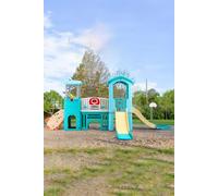 Toddlers Slide and Climber with Balls and Ring Toss Living and Home Green One Size