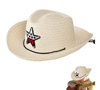 Toddlers Sun Hat Straw Cowboy Hats Summer Straw Sun Hat for Boys Girls Breathable Cowboy Style Western Hat with Belt Buckle
