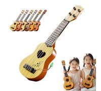 Toddlers Toy Ukulele Guitar,17.34'' Classical Guitar Musical Toy,4 Strings Guitars Ukulele Educational Learning Tool for Toddlers and Preschoolers (Khaki)