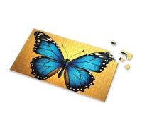 Toddlers Toys A Vibrant Blue Butterfly With Intricate Patterns. Picture Puzzle Puzzles For Adults 1000 Pieces 500 Piece Puzzles F(500PCS)