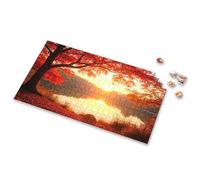 Toddlers Toys Autumn Leaves By The Lake At Sunset Picture Puzzle Toys For Boys 4-6 300 Piece Puzzles For Adults Lar(300PCS)