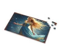 Toddlers Toys Enchanting Goddess In Celestial Blue Gown Picture Puzzle Puzzle 1000 Pieces Puzzles For Adults(500PCS)