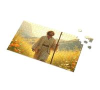 Toddlers Toys Jesus Walking In The Golden Field Picture Puzzle 1000 Piece Puzzles Easter Gifts For Adults(1000PCS)
