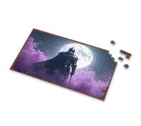 Toddlers Toys Knight In Armor Stands Before A Full Moon Picture Puzzle Toddler Puzzles Ages 2-4 Toddler Toys(500PCS)