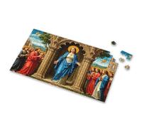 Toddlers Toys Saintly Figures Gather In An Ornate Archway, Surrounded By Nature And Celestial Beings. Picture Puzzle 3 Year Old Girl Gifts Puzzle Board(1000PCS)