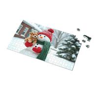 Toddlers Toys Snowman And Puppy In Winter Wonderland Picture Puzzle Jigsaw Puzzles 500 Pieces(1000PCS)