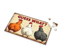 Toddlers Toys Three Chickens Standing With Their Backs Turned. Picture Puzzle Puzzles For Adults 1000 Pieces 500 Piece Puzzles F(300PCS)