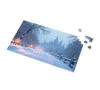 Toddlers Toys Winter Castle In Snowy Landscape Picture Puzzle 1000 Piece Puzzles Easter Gifts For Adults(300PCS)
